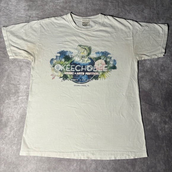Comfort Colors Other - 2016 Okeechobee Music Arts Festival EDM Lineup T-Shirt Mens L White
